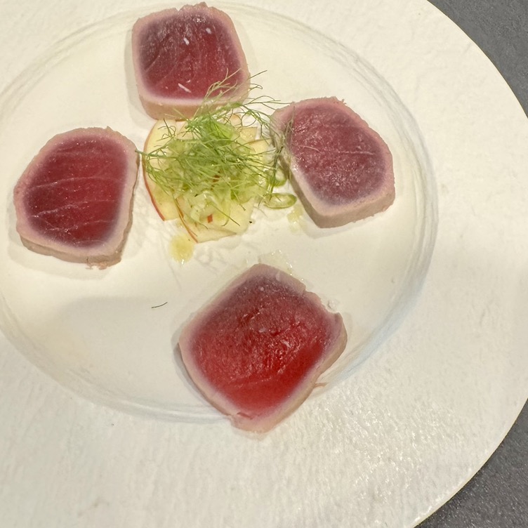 Tuna sashimi with micro herbs